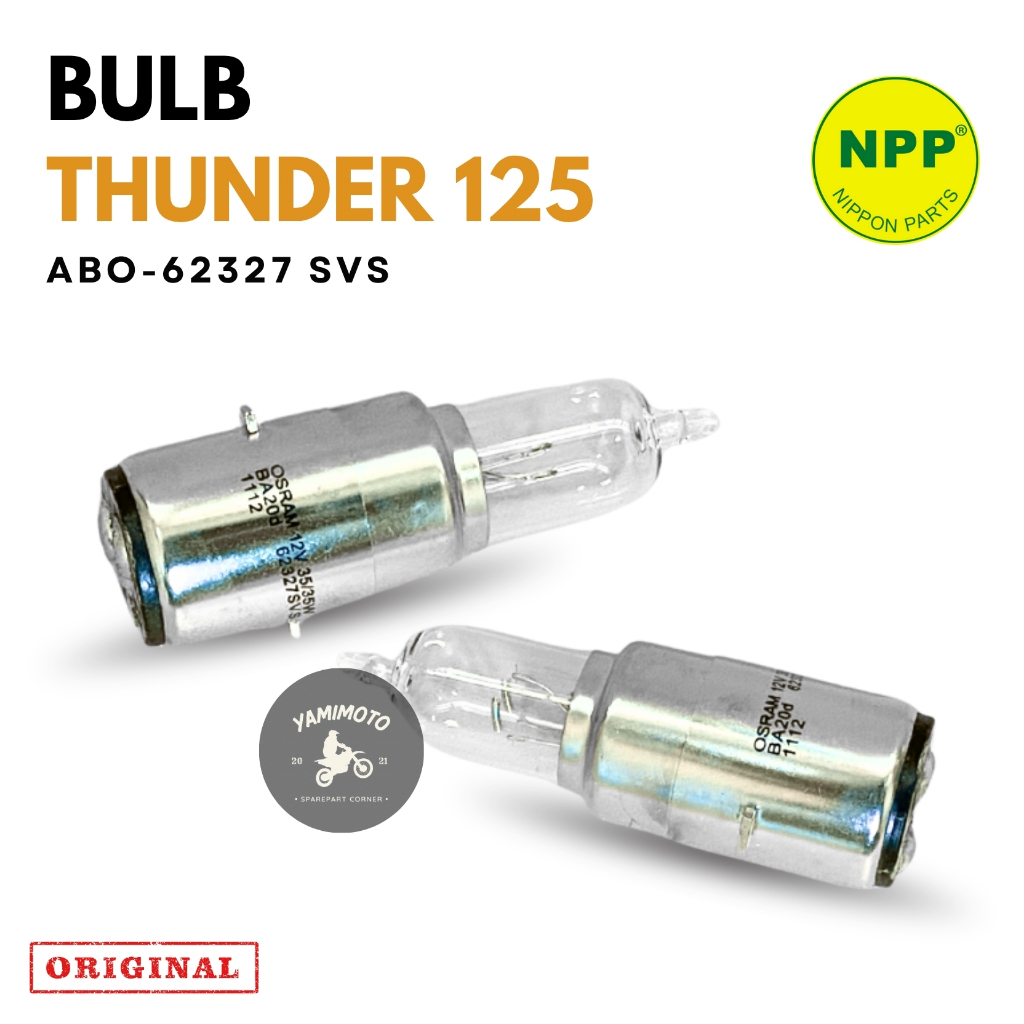 Lampu motor bohlam Halogen led depan motor Thunder 125 NPP Bulb Thunder 125 ABO-62327 SVS NPP