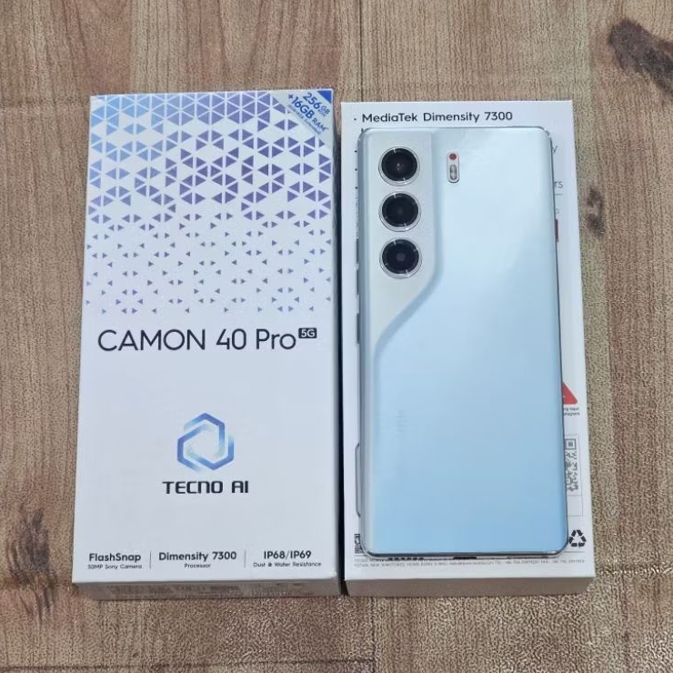 TECNO CAMON 40 PRO 5G 8/256 SECOND MULUS FULLSET ACC LENGKAP