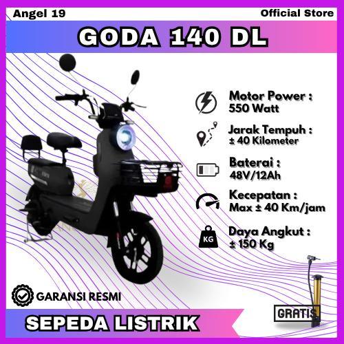 SEPEDA LISTRIK GODA 140DL - SEPEDA LISTRIK GODA 140DL 48V 12AH 500W GARANSI RESMI