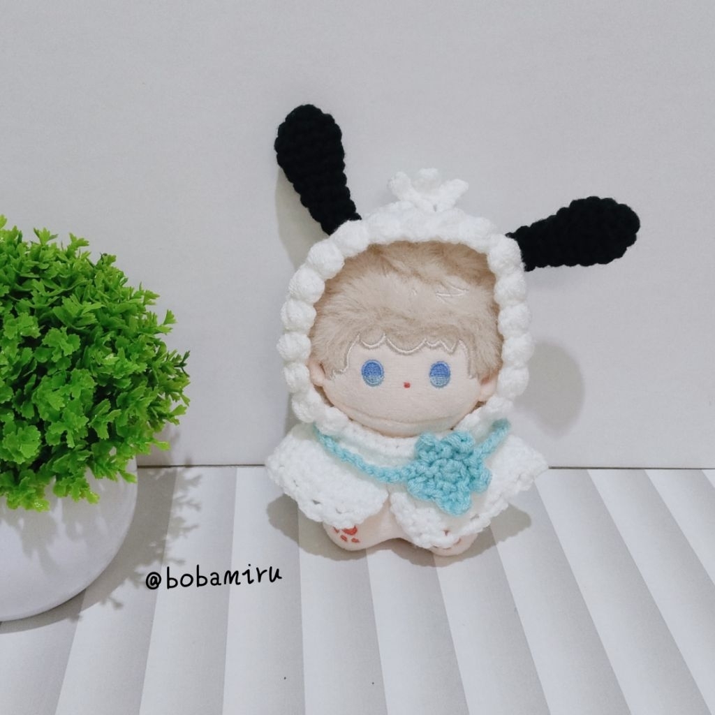 cape kerudung untuk boneka 10cm