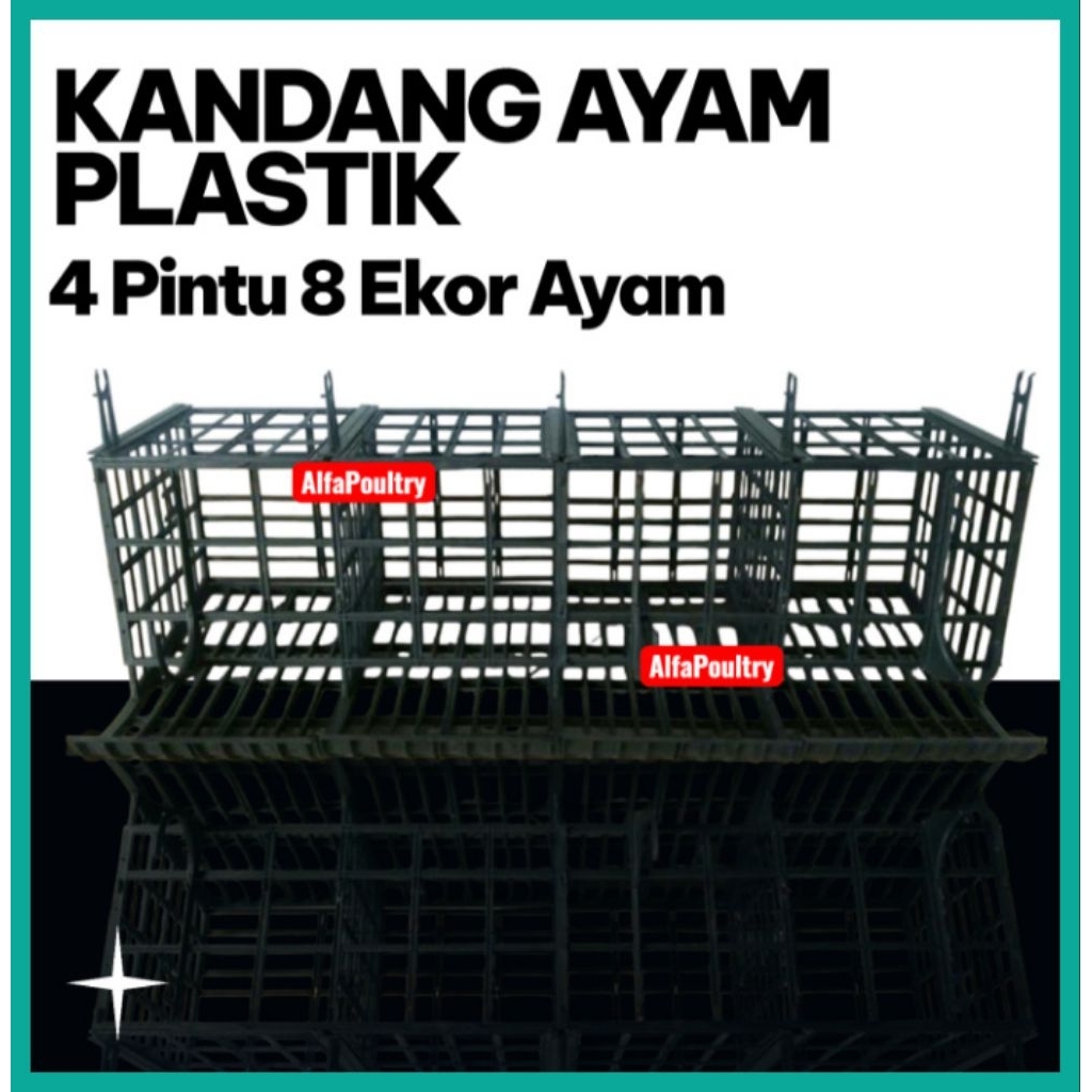 KANDANG BATERY AYAM PLASTIK/BEBEK PETELUR/4 PINTU ATAS
