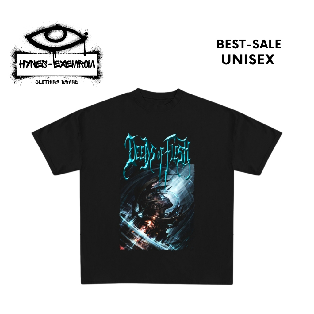 Kaos Band Deeds of Flesh Black Lengan Pendek Unisex
