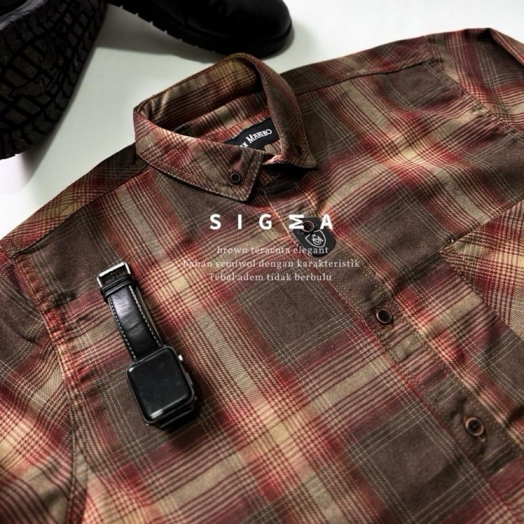 KEMEJA FLANEL F2D SEMI WOL LENGAN PANJANG PREMIUM ET 49