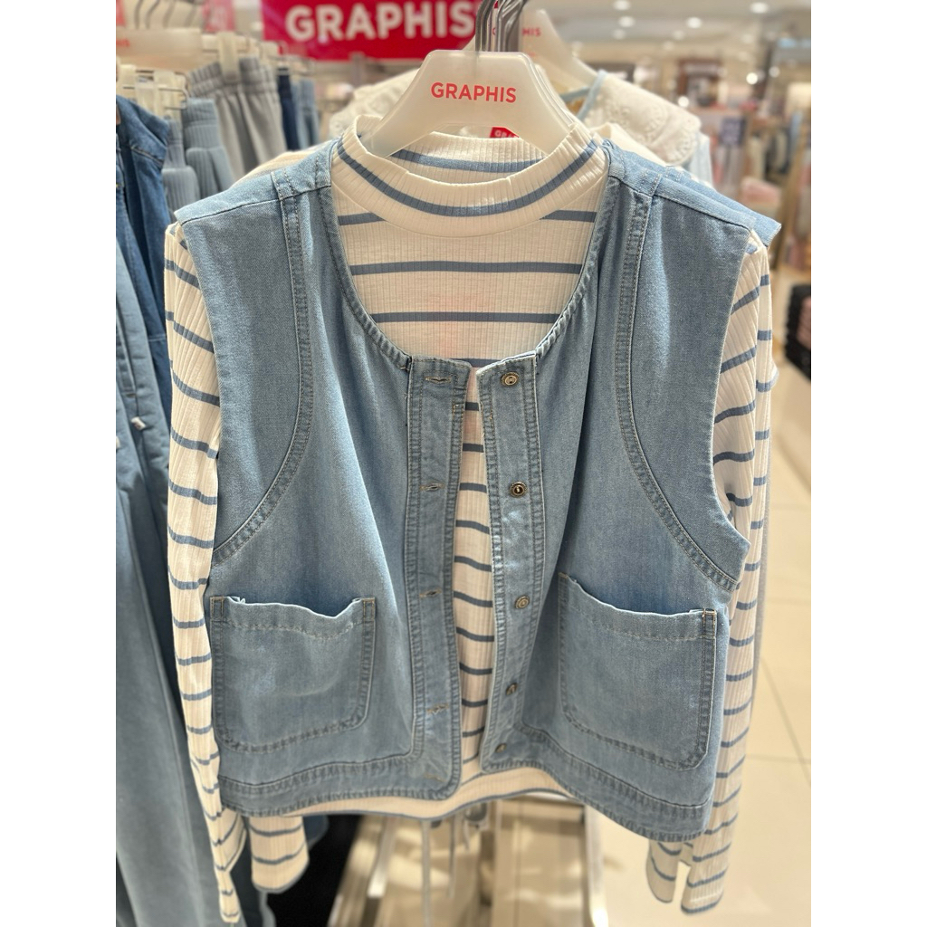 [GRAPHIS] Outer Lengan pendek Denim