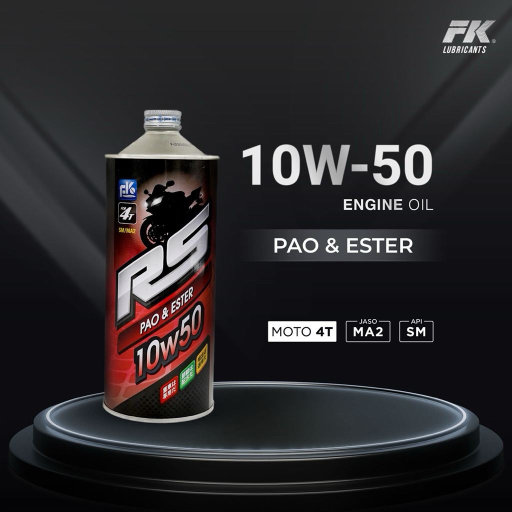 FK Lube Oli RS 10W-50, API SM, PAO & ESTER, 1 Liter