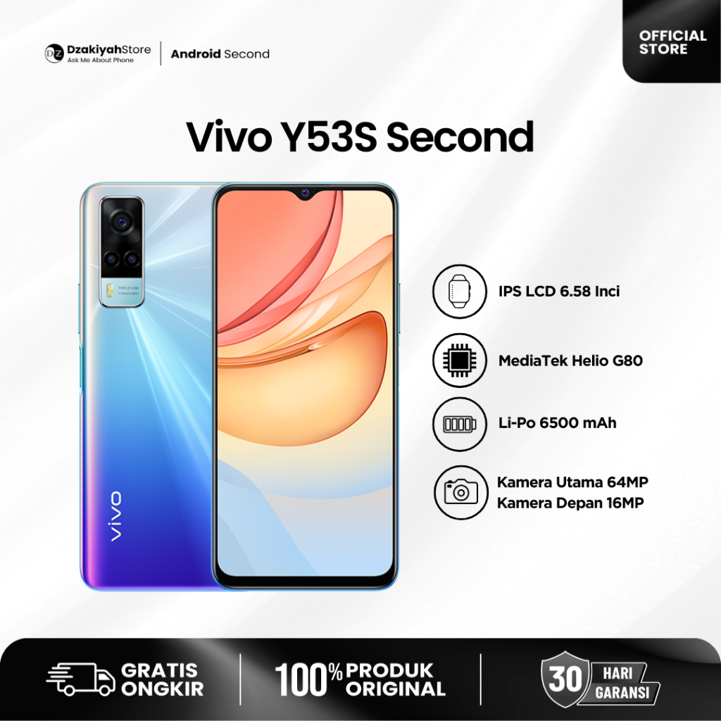 VIVO Y53S SECOND UNIT ONLY GARANSI