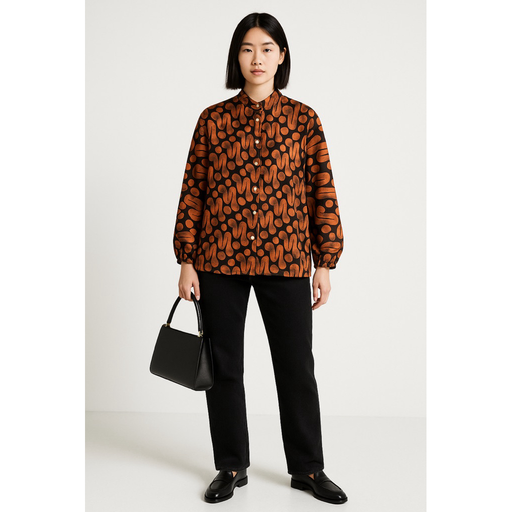 Masayu Batik - Blouse Batik Wanita Atasan Klasik Java Xoxo Series