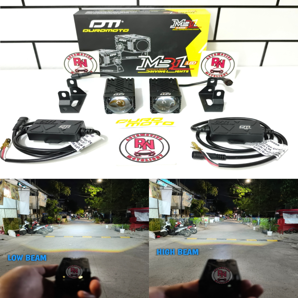 Lampu LED Duromoto MB1 Mini BiLED Projie Laser 80W | Foglamp Kabut Tembak Motor Mobil Cut Off Terang