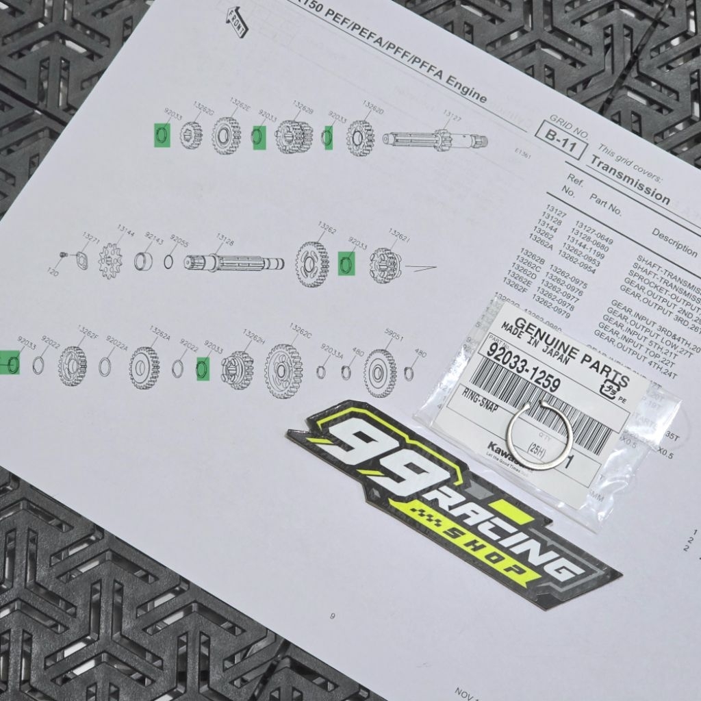 Ring Snap Klip Rasio Ninja R RR SS Original Satuan