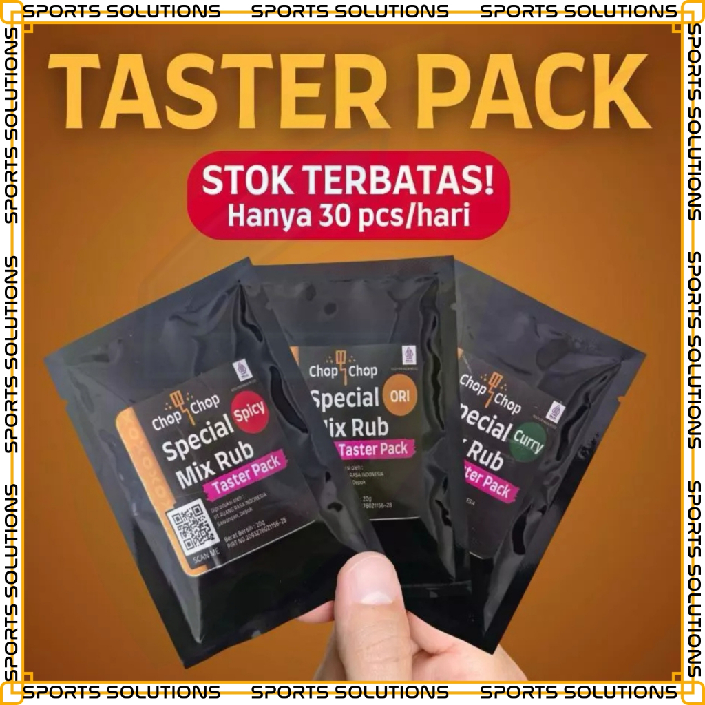 SPORTS SOLUTIONS X CHOPCHOP Taster Pack - Isi 20gram Bisa Untuk 2-3 x Masak - Paket Cobain Dulu KUY 