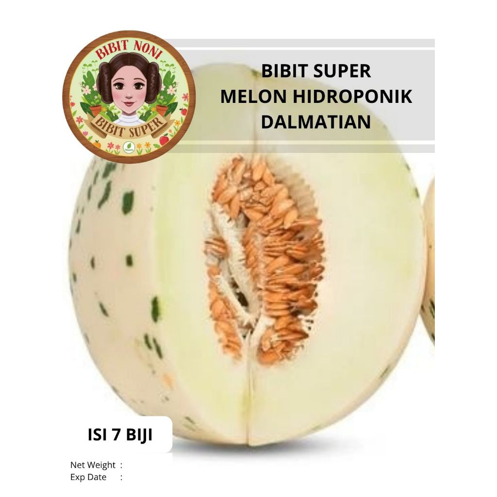Bibit Super Melon Hidroponik Dalmatian | Biji Benih Melon Hidroponik Dalmatian