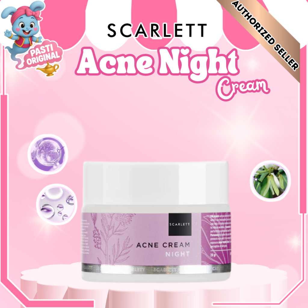 Scarlett Whitening Acne Night Cream | Acne Night cream scarlett | original