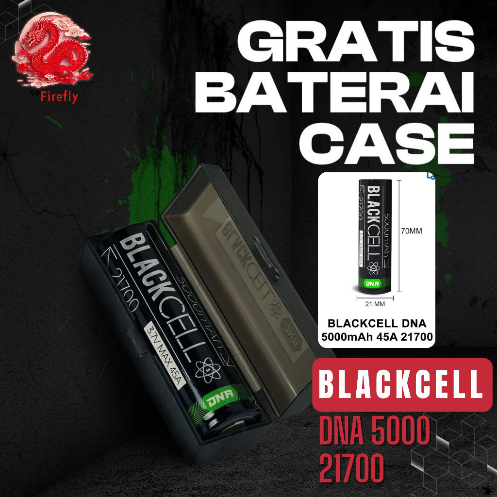 Blackcell 21700 DNA 5000 mAh INR 45A Authentic