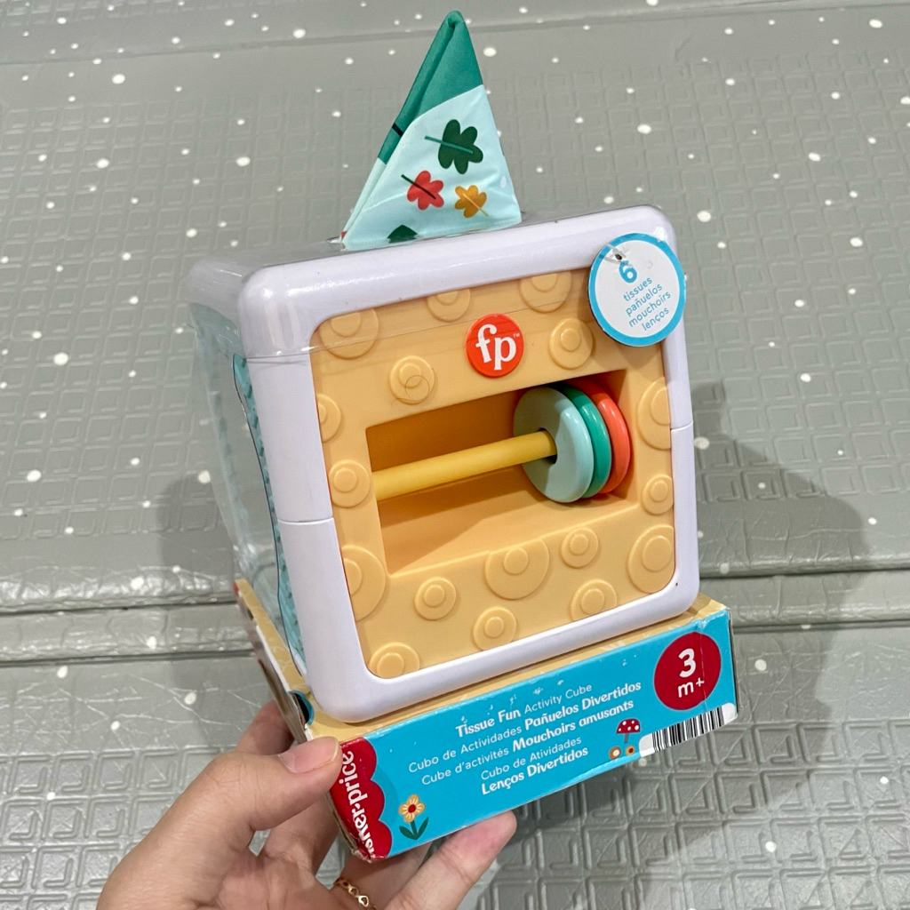 NEW Fisher Price Tissue Fun Activity Cube | Mothercare MC Mainan Aktifitas Anak Bayi Baby Edukasi Ed