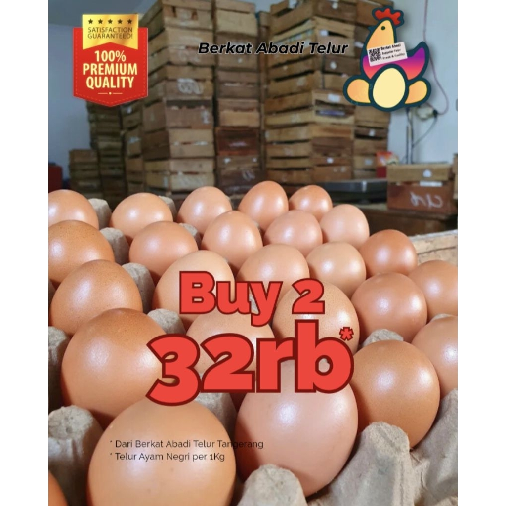 Telur Ayam Negri Premium per 1kg