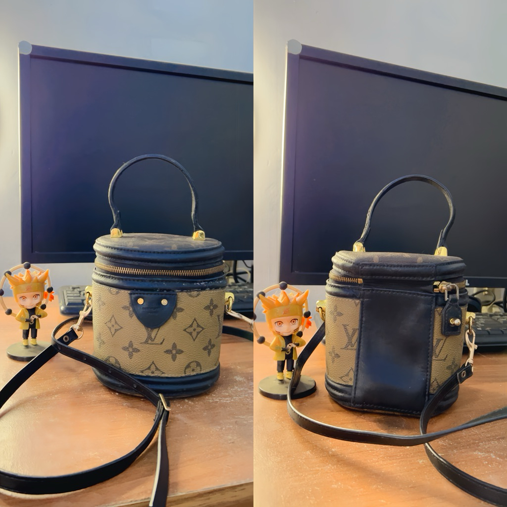 Tas LV Kulit Premium Wanita Solder Bag Tali Panjang Warna Coklat mini bag