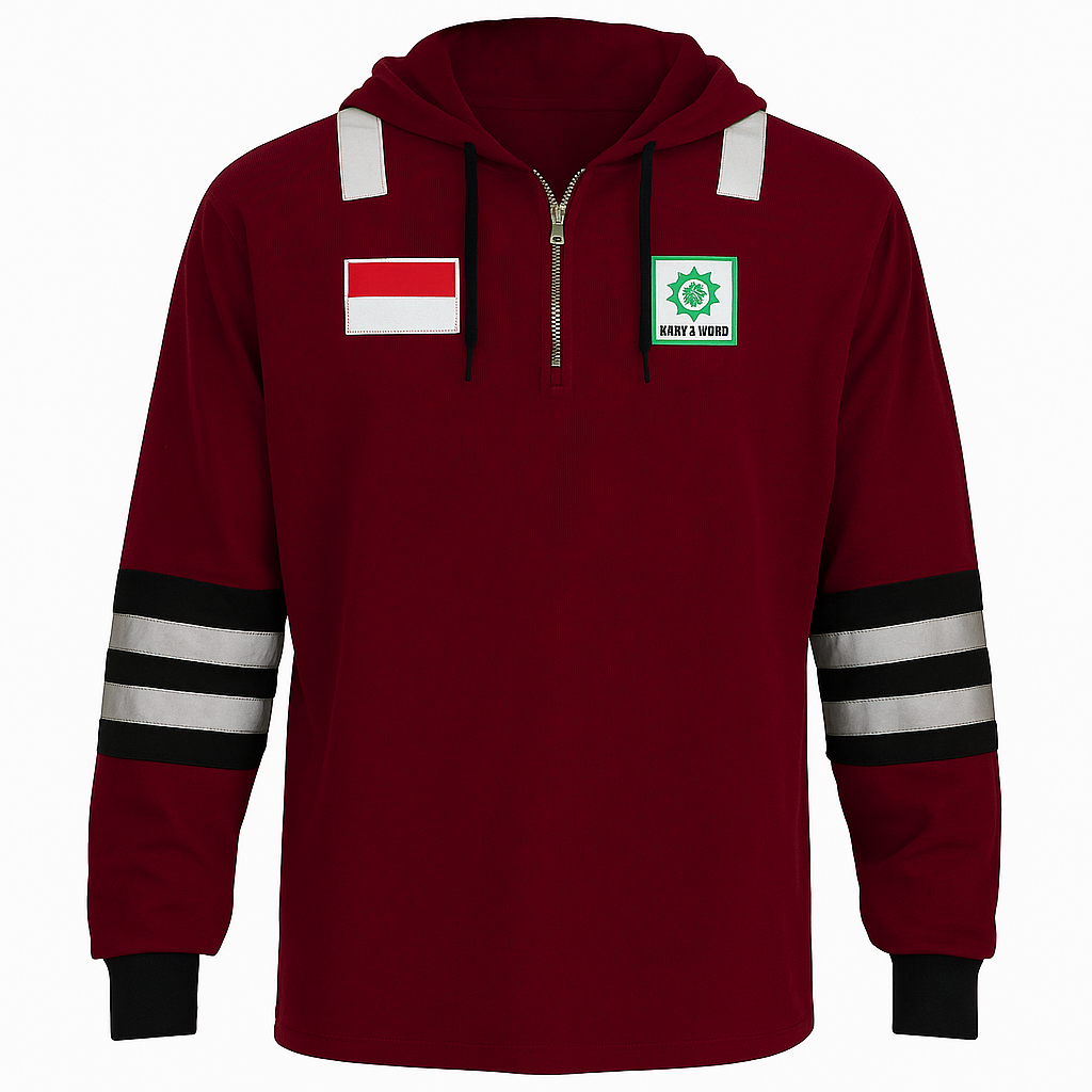 Kaos Lapangan Safety Proyek Scotlight Reflektor Lengan Panjang Custom Bordir logo dll