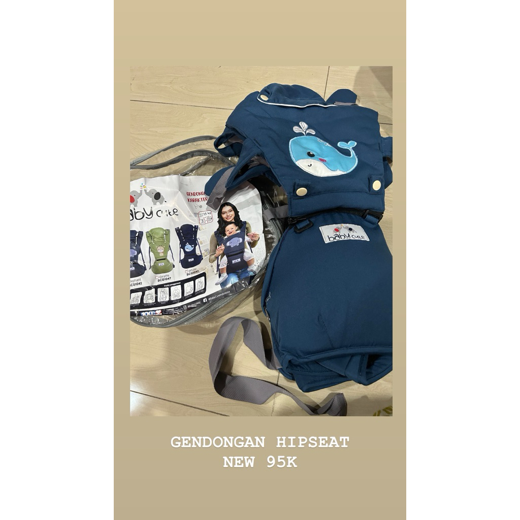 Baby Cute Gendongan hipseat Karakter Bordir