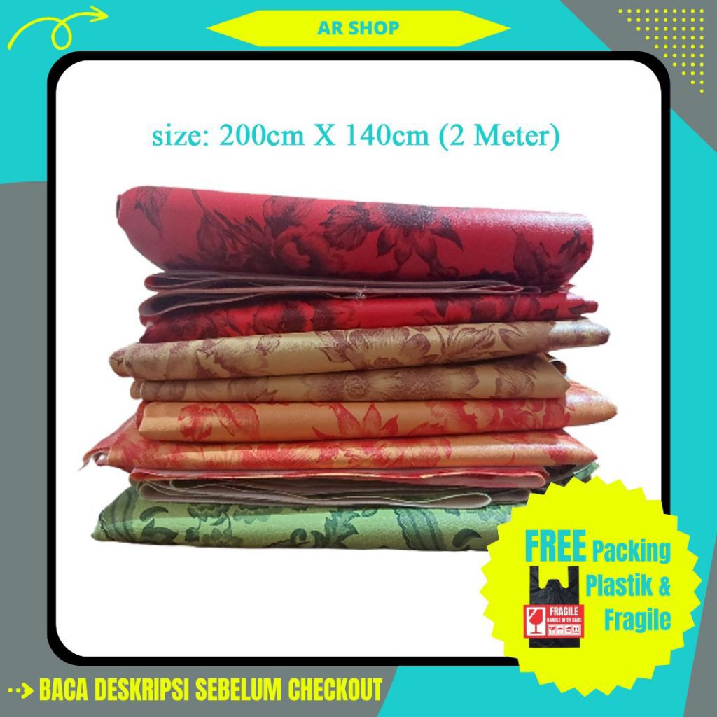 Perlak 2 Meter Polos/Motif Bunga, Perlak Bayi atau Alas Ompol Bayi, Perlak Ibu Melahirkan, Perlak La