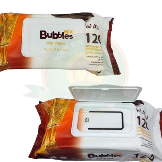 Wet Wipes Aroma Oud Wood Tissue Basah Bubbles Mix