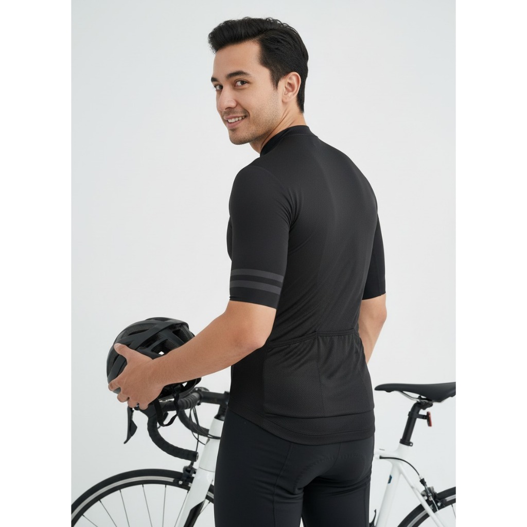 BIG SALE BAJU SEPEDA / JERSEY SEPEDA ROADBIKE AERO POLOS POLOS / KAOS SEPEDA POLOS - HITAM
