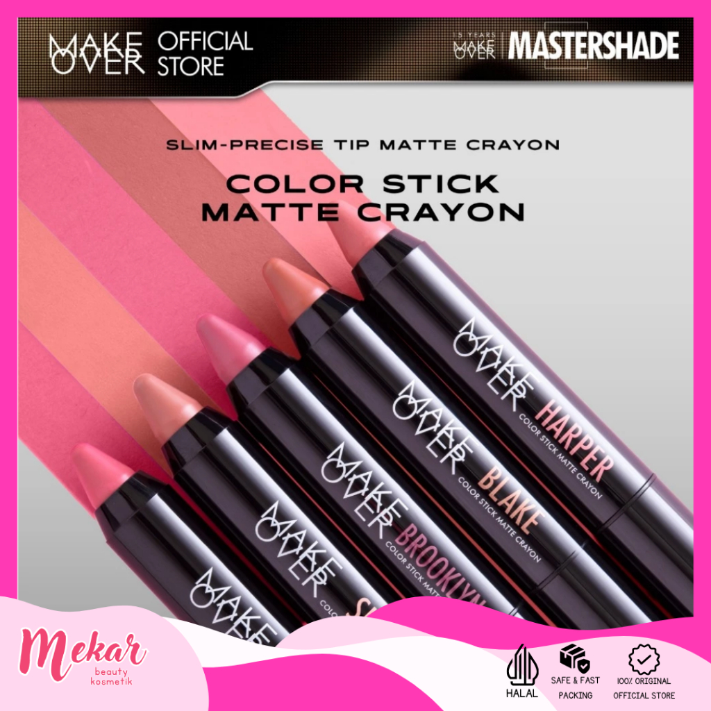 MAKE OVER Color Stick Matte Crayon 2.6 g | Lipstick Matte | Lipstick Make Over |Lip Crayon Make Over