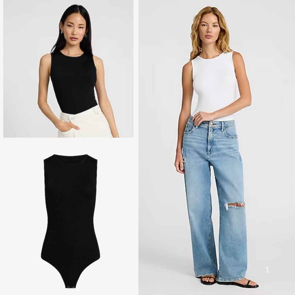 EXPRESS Seamless Rib Highneck Bodysuit