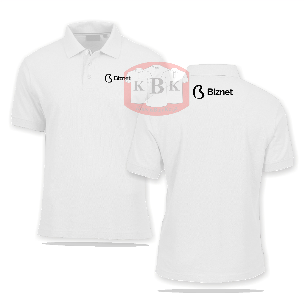 Baju Kerja Kantor Polo Pria Wanita BIZNET Internet / Custom Kaos Promosi Iklan / Produk Quality