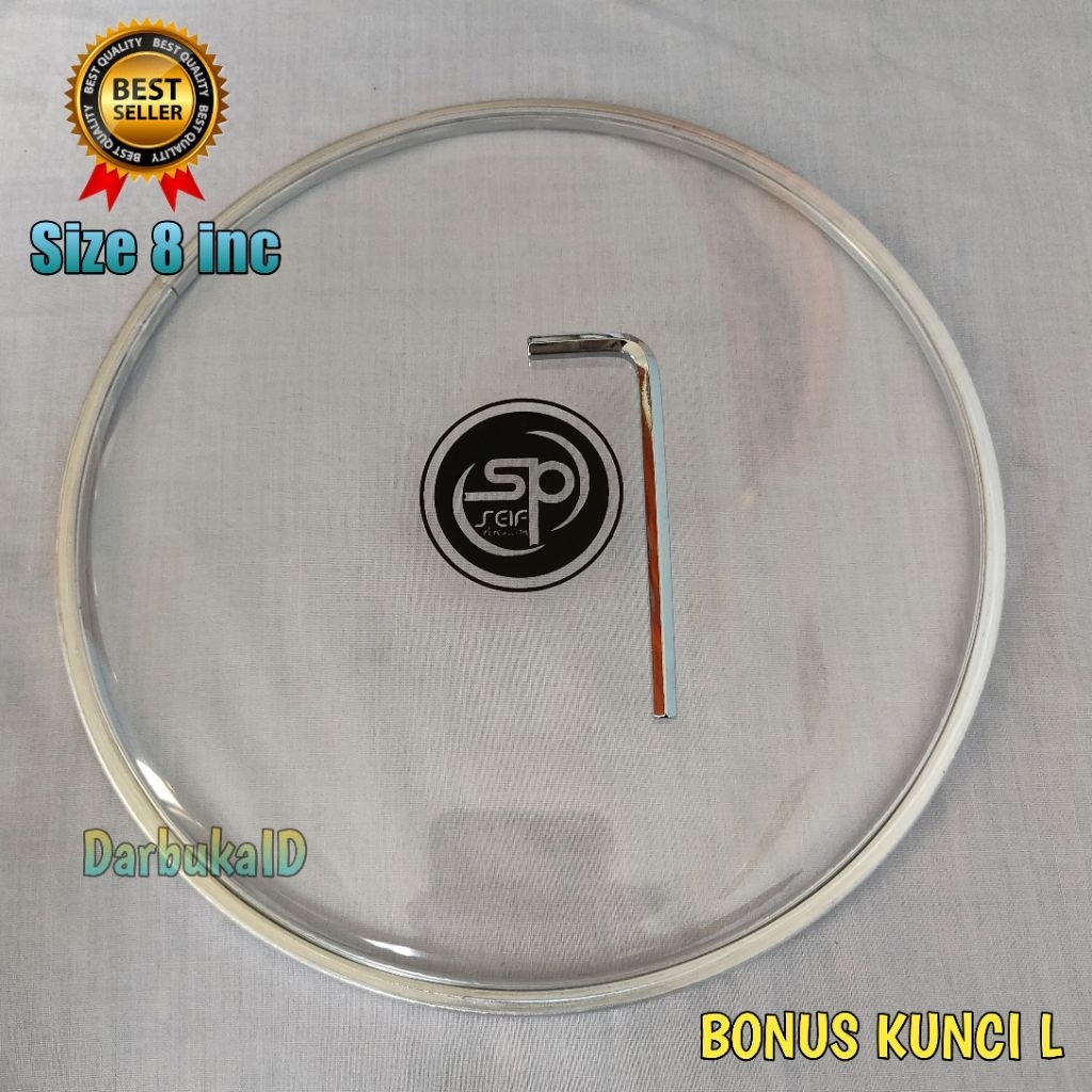Mika Darbuka SP seif percussion 8 inch bening transparan bonus kunci L