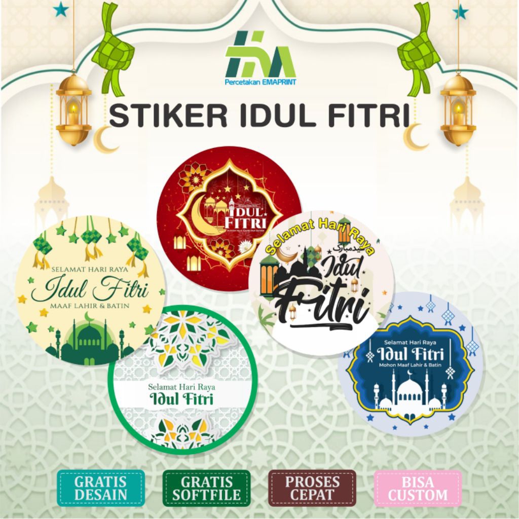 STIKER CUTTING/STIKER IDUL FITRI/STIKER TOPLES/STIKER PRODUK KUE KERING/STIKER BOTOL MINUMAN/STIKER 
