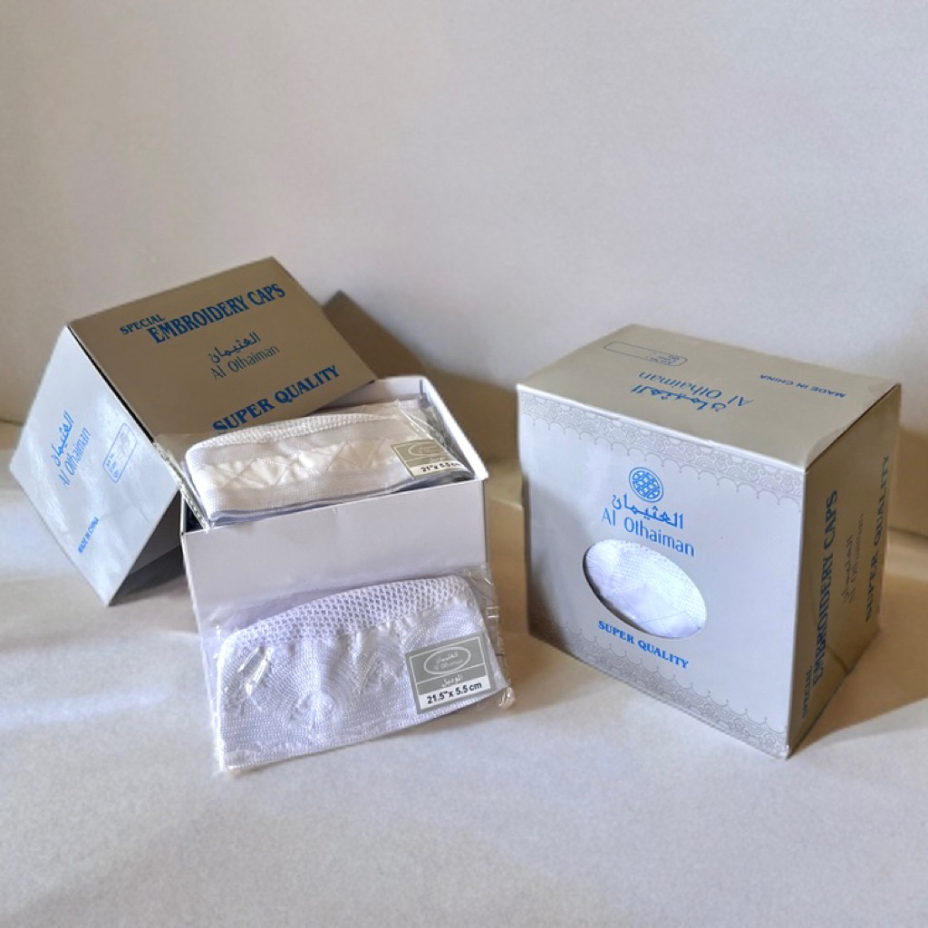 PECI UTSMANI PUTIH / KOPYAH UTSMANI ORIGINAL TAREM HADRAMAUT / PECI JARING IMPOR