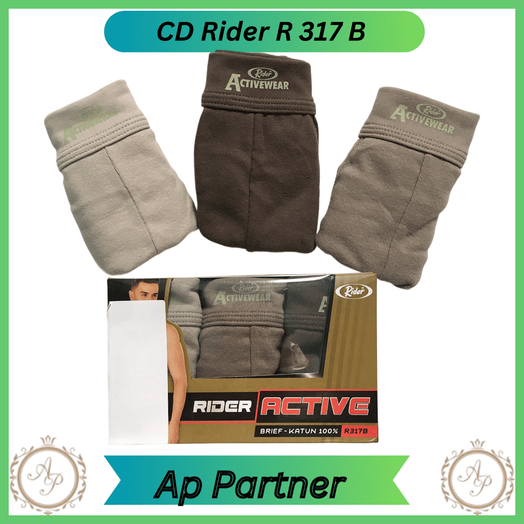 Grosir 6 Pcs Cd Celana Dalam Pria Dewasa Rider Active Wear Art R 317 B Cotton Size M L XL