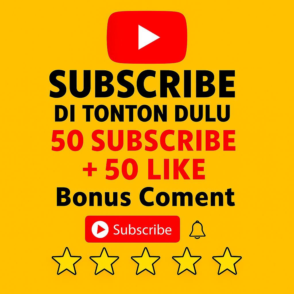 50 Subscribe youtube real akun