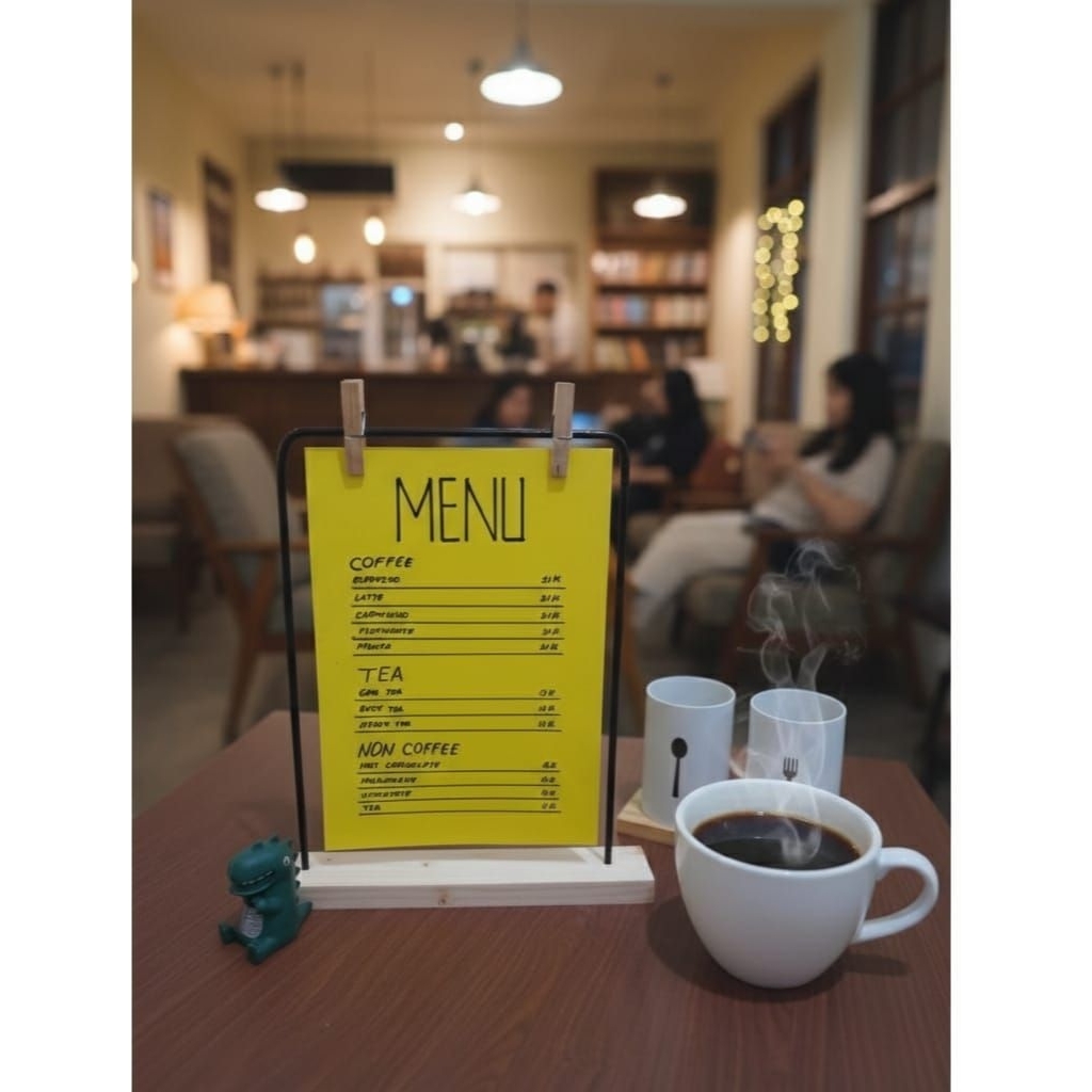 Stand Menu Cafe Gantungan Menu  Meja Restoran Cafe Aesthetic