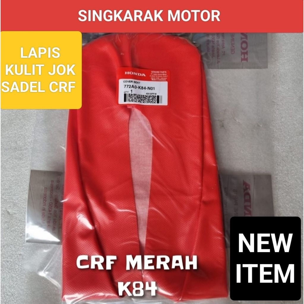 LAPIS KULIT JOK SADEL ASSY HONDA CRF150L CRF 150 L WARNA MERAH KODE K84