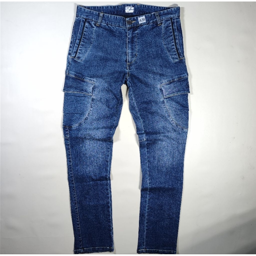 (MOHON BACA DESKRIPSI) CP COMPANY VINTAGE CARGO SLIM STRETCH JEANS