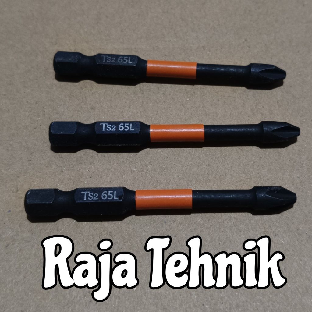 3 Pcs Mata Bor Obeng Magnetik Set Kepala Mata Obeng Set Baja 1/4 Inci Bit 65mm Set 3 PCS Mata Bor Ob