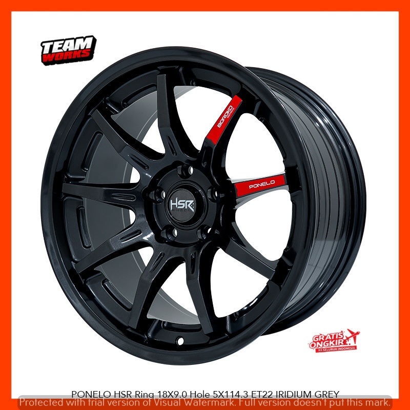 VELG MODEL VENOM R18 HSR PONELO IRIDIUM GREY PCD 5X114,3 ET22 UNTUK INNOVA OUTLANDER HRV PELK RING18