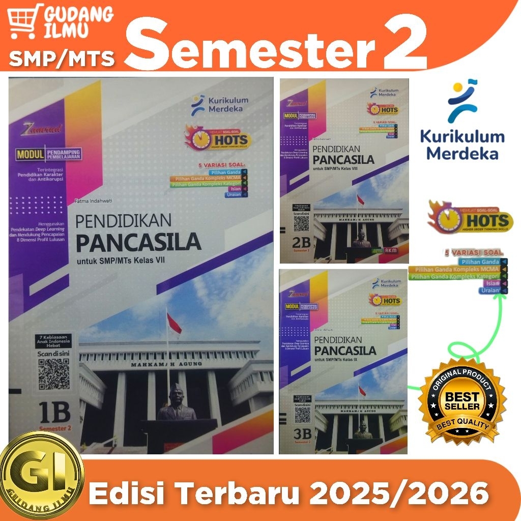 LKS PENDIDIKAN PANCASILA / PKN Kelas 7 8 9 Semester 2 l merdeka l zamrud l putra nugraha