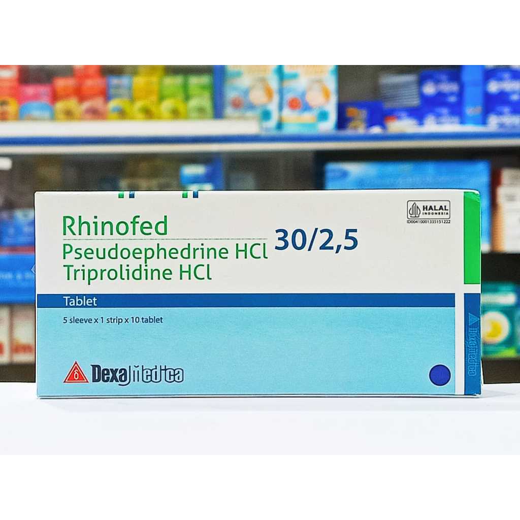 RHINOFED (1 KOTAK ISI 50 TABLET) - MENGATASI PILEK, ALERGI, BERSIN-BERSIN DAN HIDUNG TERSUMBAT