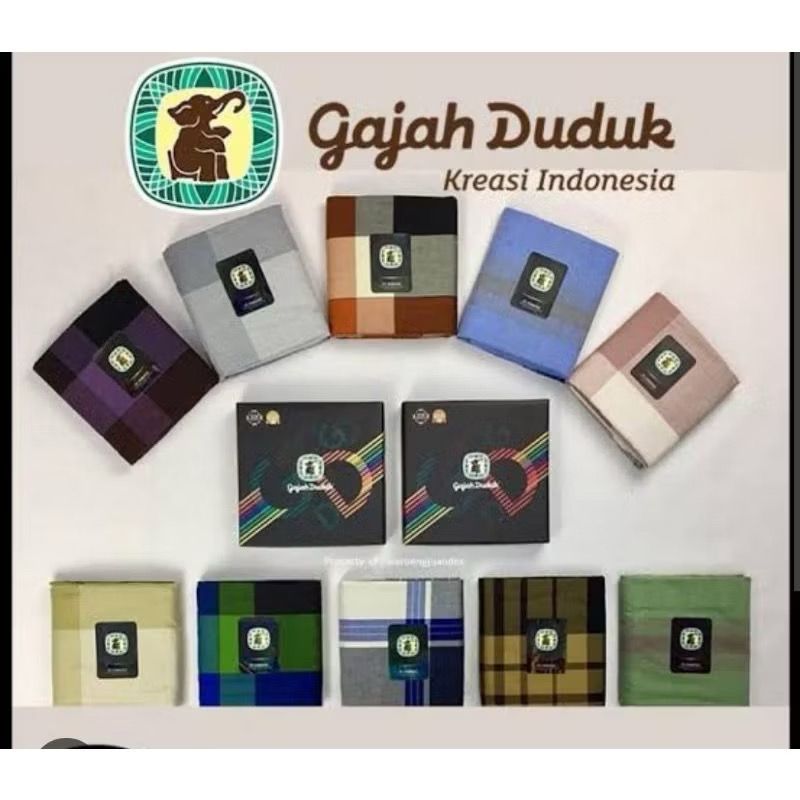 CD Sarung GAJAH DUDUK Multicolor - Original Kain Tenun Dewasa Pria Laki Cowo Sholat Solat