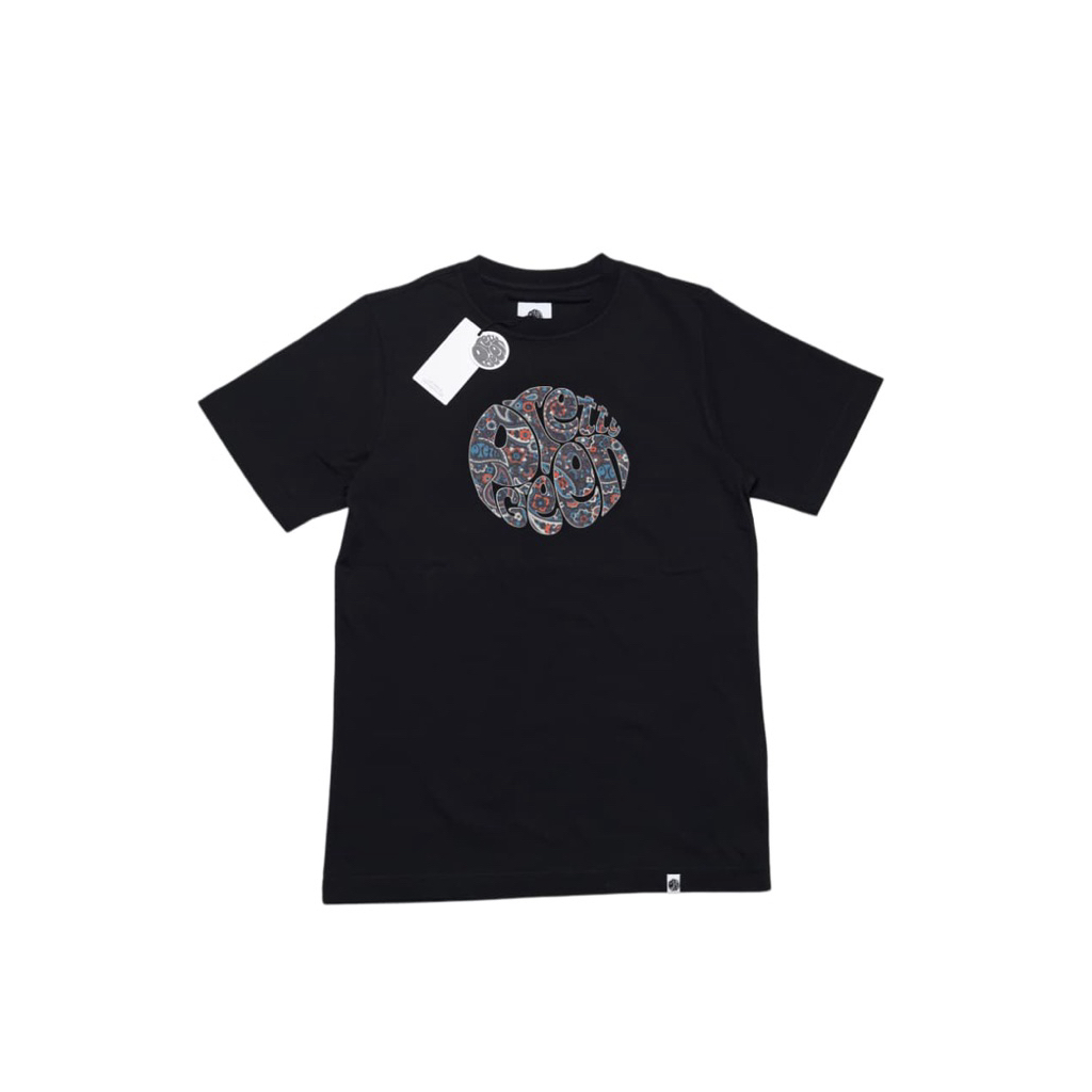 Pretty Green Wonderwall Paisley Logo T-Shirt black