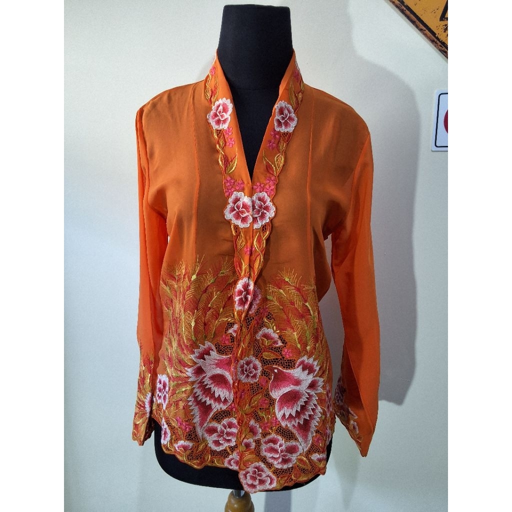 Kebaya Bordir/Kebaya Encim/Kebaya Encim Tangan Panjang/Kebaya Bordir Burung
