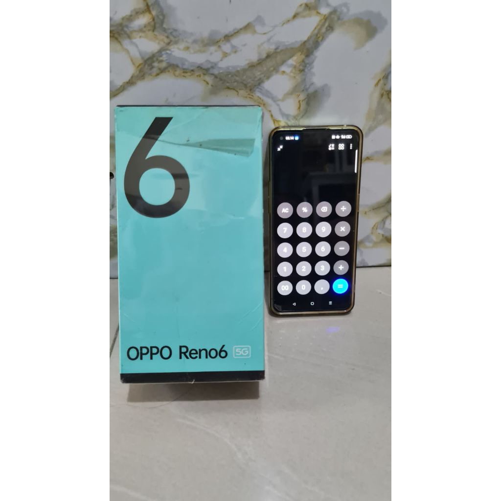 second Oppo Reno 6 5g 8/128gb hp bekas Oppo Reno 6 5g