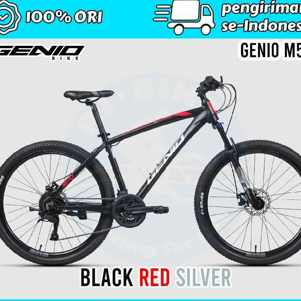 Sepeda gunung mtb 27.5 inch genio by united bike 24 speed rem cakram bisa buat dewasa dan remaja sni
