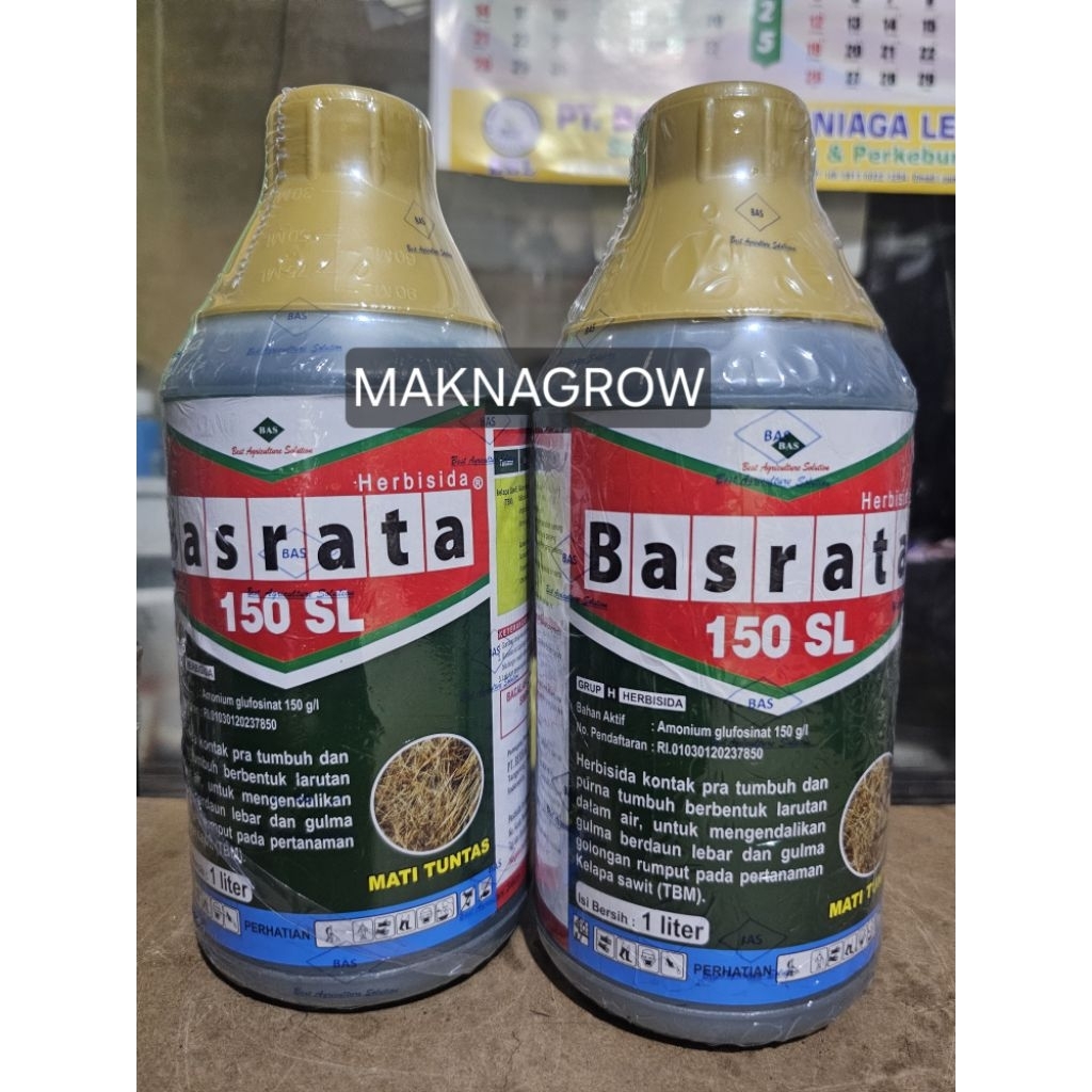 Racun rumput HERBISIDA amonium glufosinat BASRATA 150SL 1 liter (BASTA 150 SL)