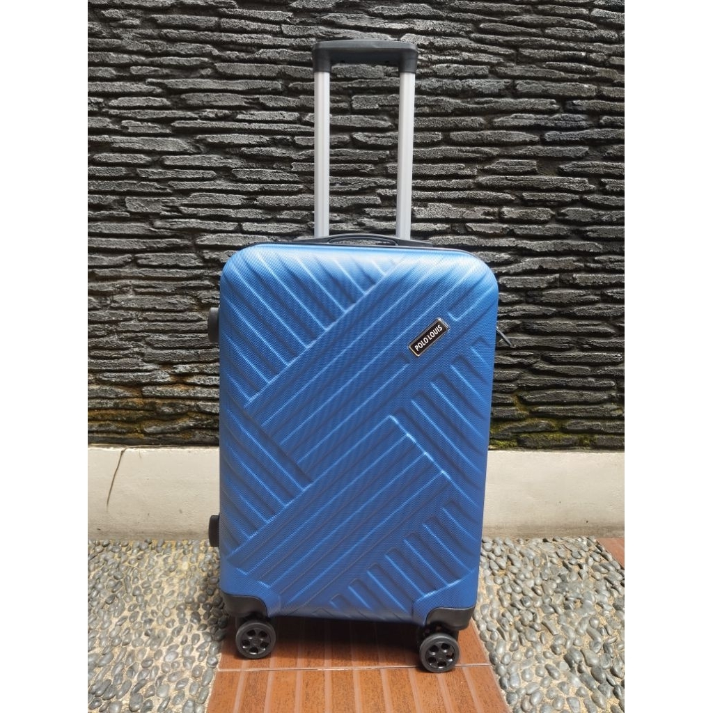 KOPER/TAS TRAVEL POLO BIRU NAVI UKURAN 22 INCH MASUK BAGASI PESAWAT