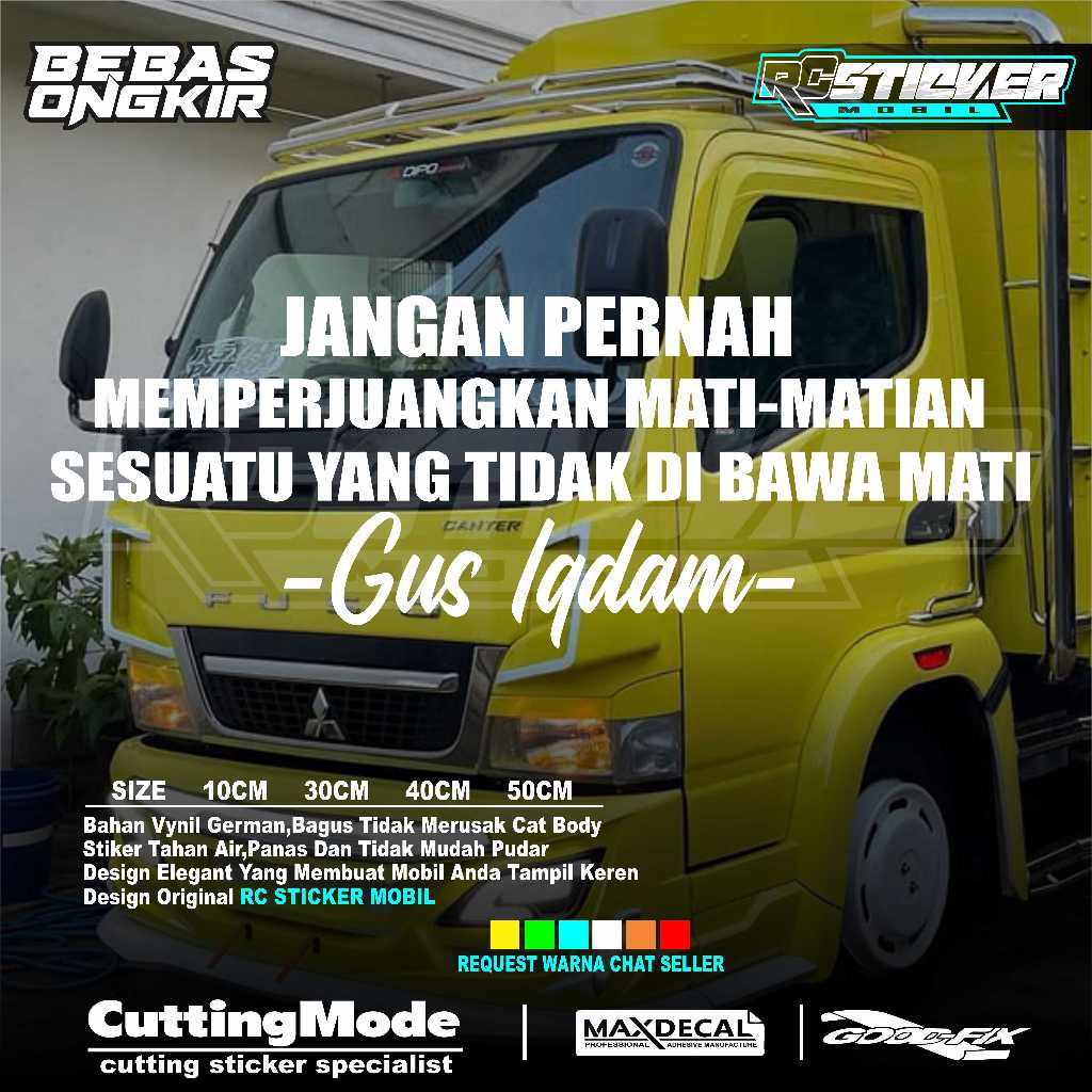 Stiker Kata-Kata Gus Iqdam Cutting Vinyl terbaru