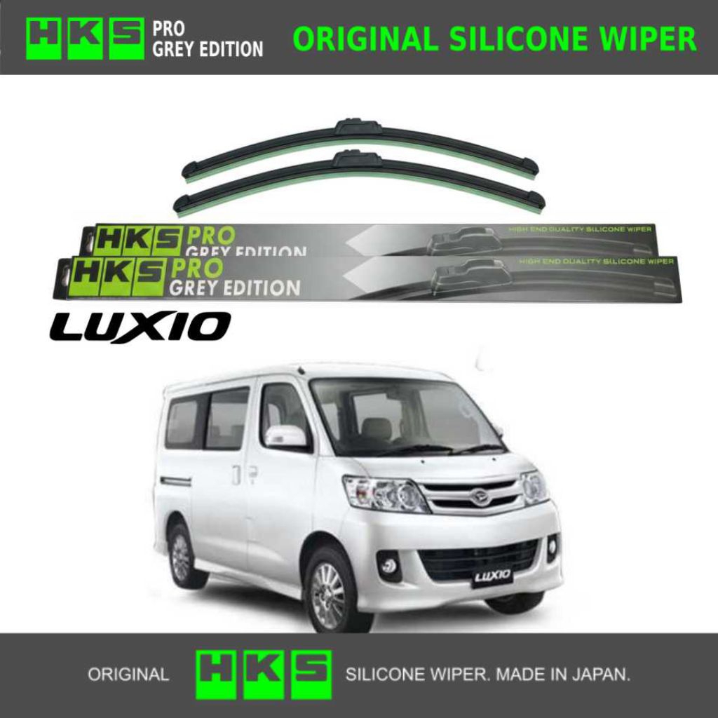 Wiper Daihatsu Luxio 20” Sepasang HKS PRO Silicone Frameless – Wiper Silikon Premium Anti Gores