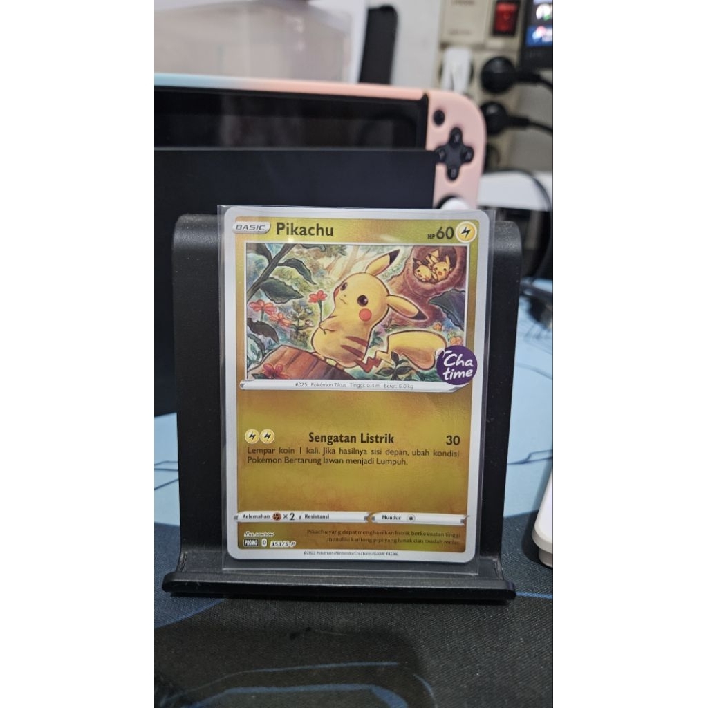Chatime Pikachu TCG Card kartu